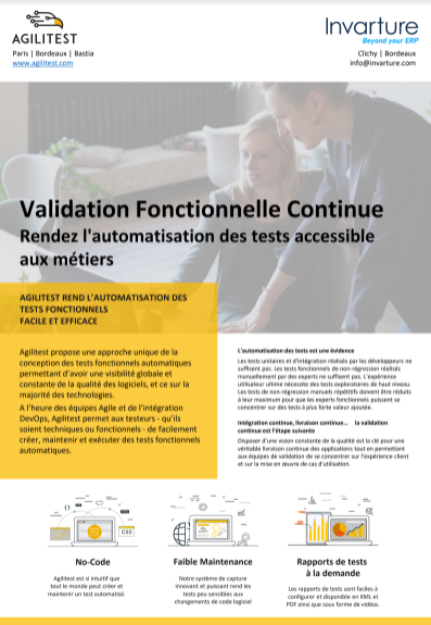 automatisation des tests fonctionnels SAP